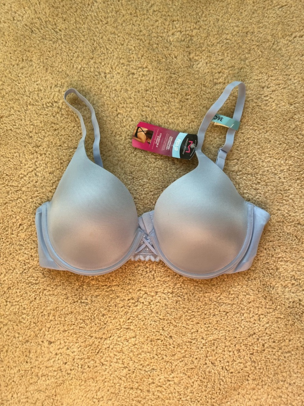 NWT Maidenform Blue Love the Lift DreamWire Push Up Bra - 36C -#DM0066 - Picture 1 of 6